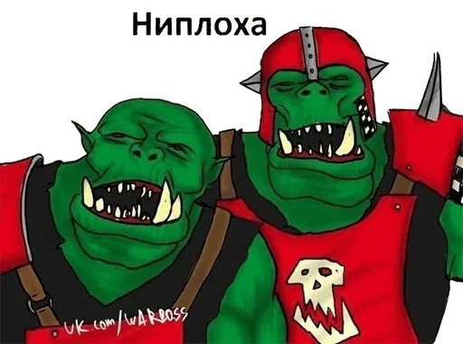 Sticker from the "WH40K Orcs —" sticker pack