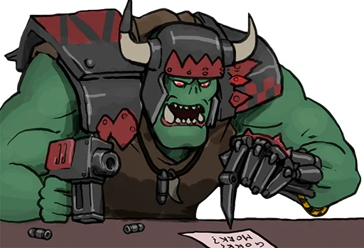 Sticker from the "WH40K Orcs —" sticker pack