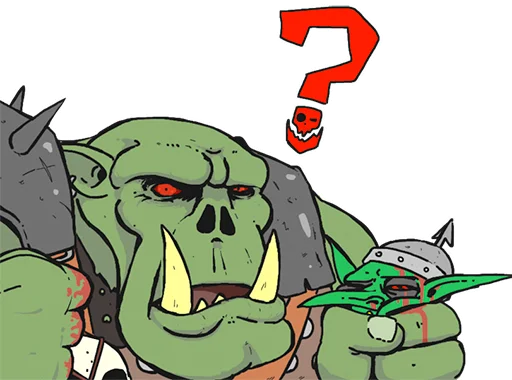 Sticker from the "WH40K Orcs —" sticker pack