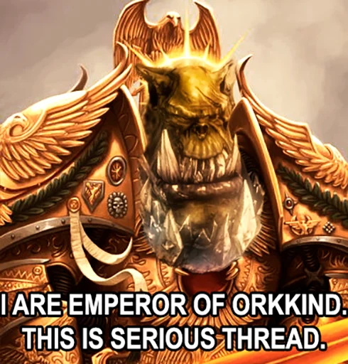 Sticker from the "WH40K Orcs —" sticker pack