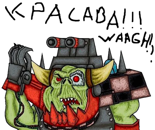 Sticker from the "WH40K Orcs —" sticker pack