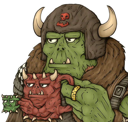 Sticker from the "WH40K Orcs —" sticker pack