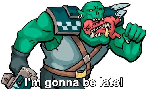 Sticker from the "WH40K Orcs —" sticker pack