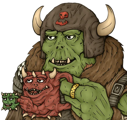 Sticker from the "WH40K Orcs —" sticker pack