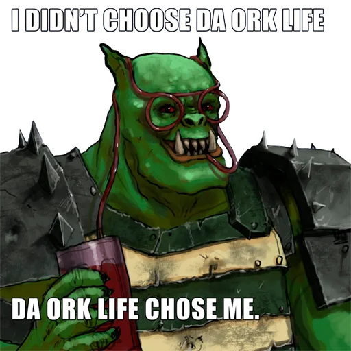 Sticker from the "WH40K Orcs —" sticker pack