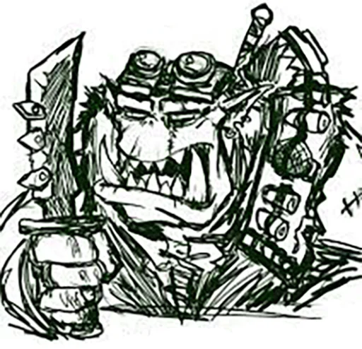 Sticker from the "WH40K Orcs —" sticker pack