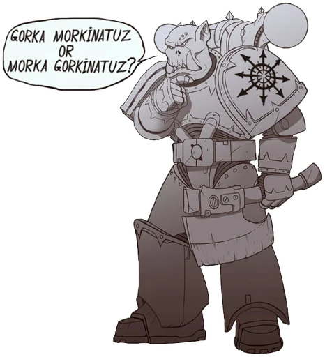 Sticker from the "WH40K Orcs —" sticker pack