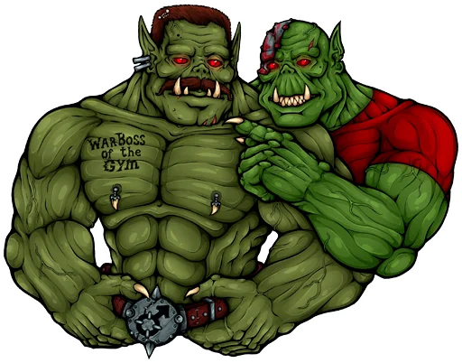 Sticker from the "WH40K Orcs —" sticker pack