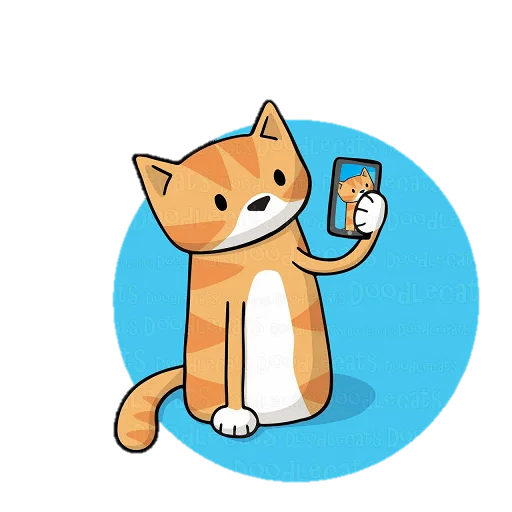 Sticker from the "doodlecats" sticker pack