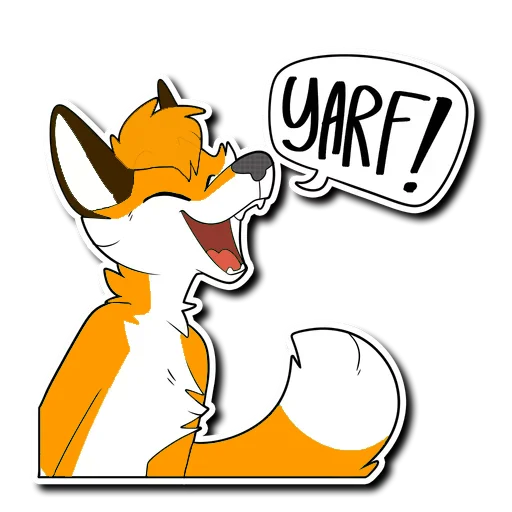 Sticker from the "HaceTheFox" sticker pack