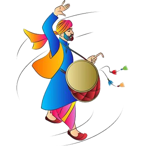 Sticker from the "Bhangra ਭੰਗੜਾ" sticker pack