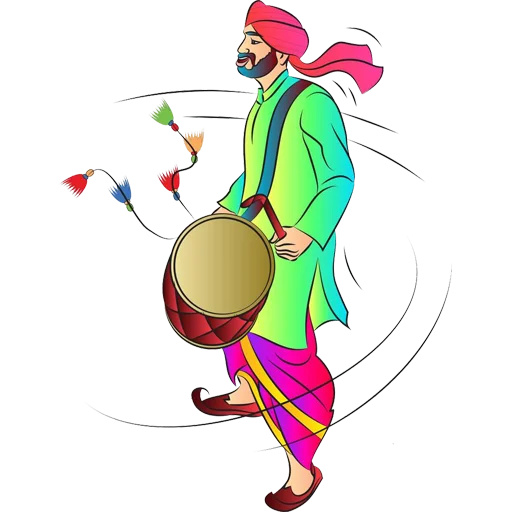 Sticker from the "Bhangra ਭੰਗੜਾ" sticker pack