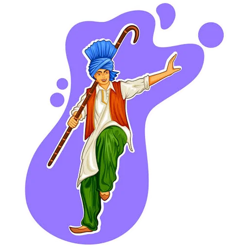 Sticker from the "Bhangra ਭੰਗੜਾ" sticker pack