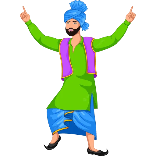 Sticker from the "Bhangra ਭੰਗੜਾ" sticker pack