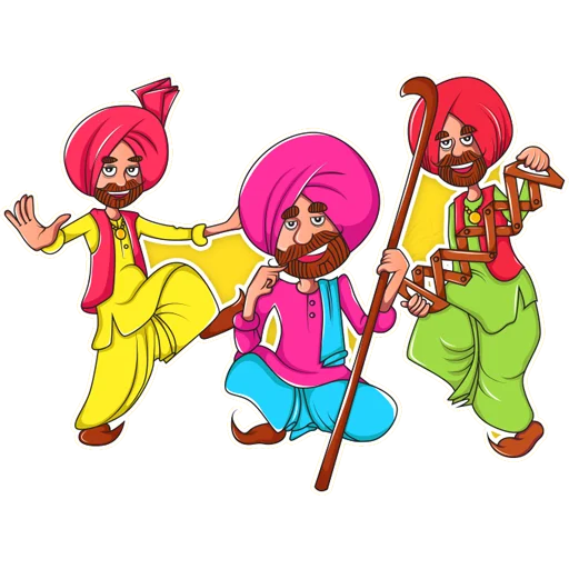 Sticker from the "Bhangra ਭੰਗੜਾ" sticker pack