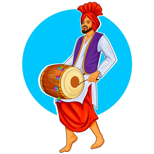 Sticker from the "Bhangra ਭੰਗੜਾ" sticker pack