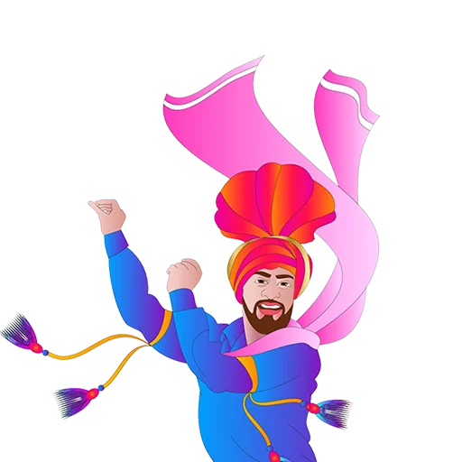 Sticker from the "Bhangra ਭੰਗੜਾ" sticker pack