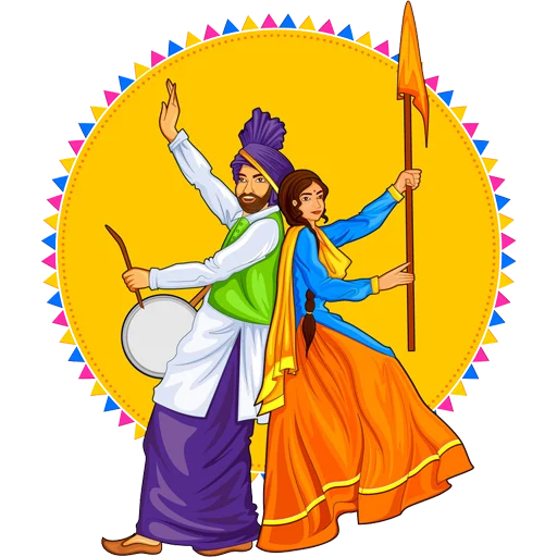 Sticker from the "Bhangra ਭੰਗੜਾ" sticker pack