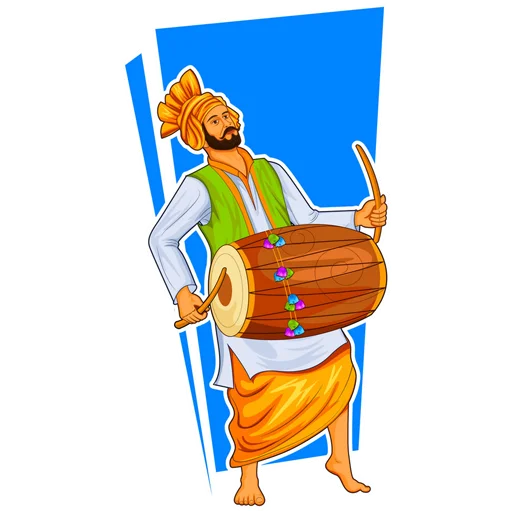 Sticker from the "Bhangra ਭੰਗੜਾ" sticker pack