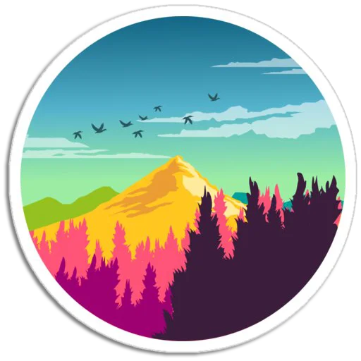 Sticker from the "Nature Scenes" sticker pack