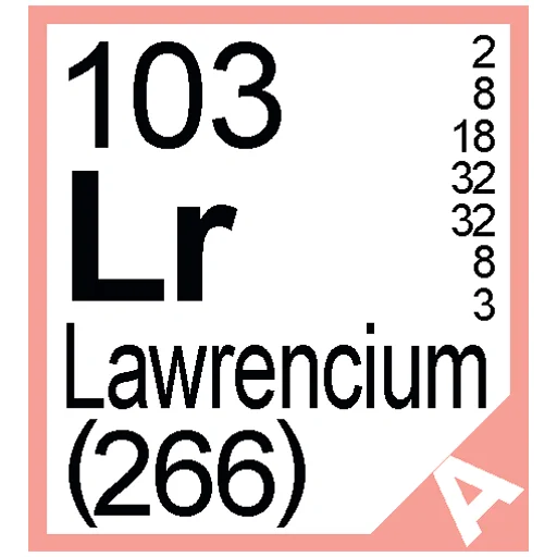 Sticker from the "Periodic Table of Elements" sticker pack