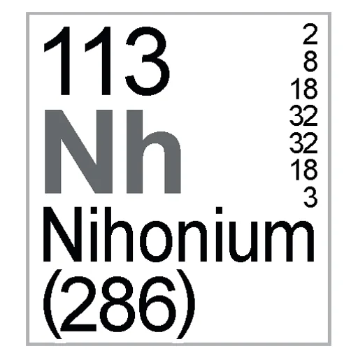 Sticker from the "Periodic Table of Elements" sticker pack