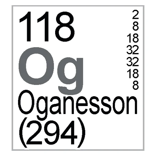 Sticker from the "Periodic Table of Elements" sticker pack