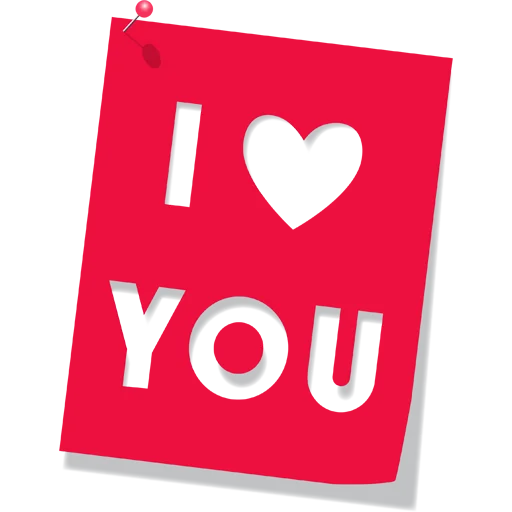 Sticker from the "Love You" sticker pack