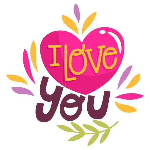 Sticker from the "Love You" sticker pack