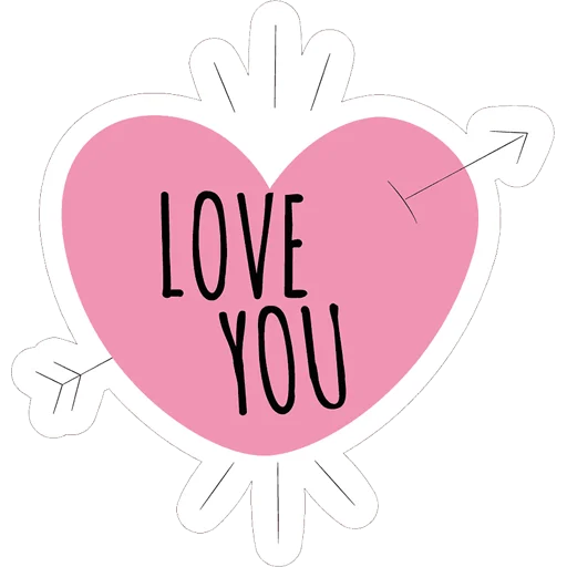 Sticker from the "Love You" sticker pack