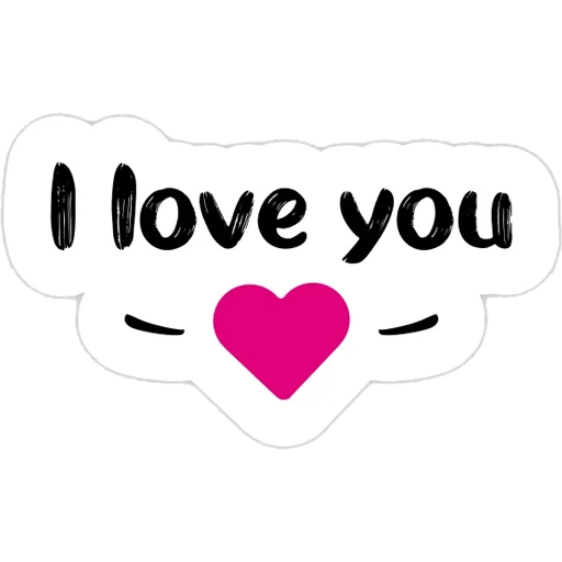 Sticker from the "Love You" sticker pack