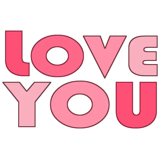 Sticker from the "Love You" sticker pack