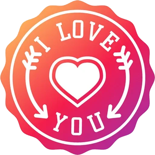 Sticker from the "Love You" sticker pack