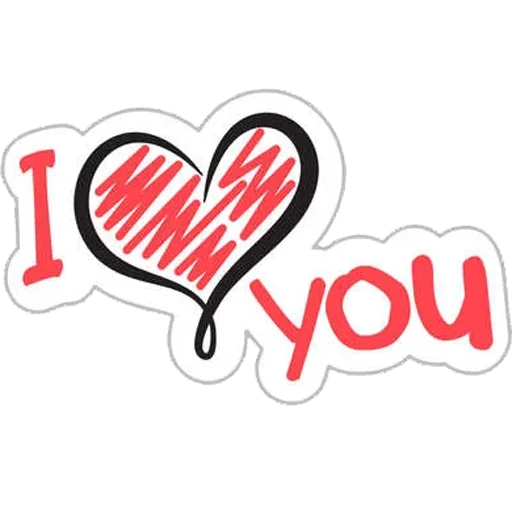 Sticker from the "Love You" sticker pack