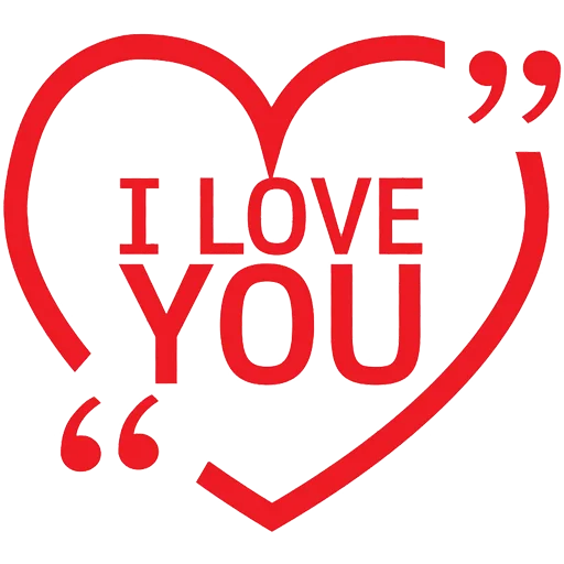 Sticker from the "Love You" sticker pack