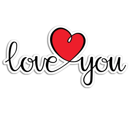 Sticker from the "Love You" sticker pack