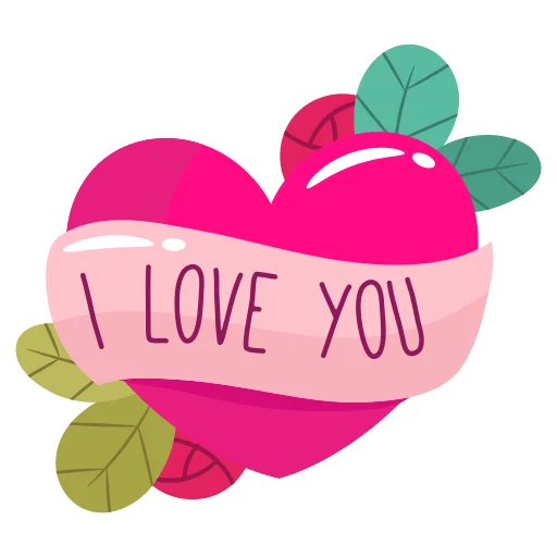 Sticker from the "Love You" sticker pack