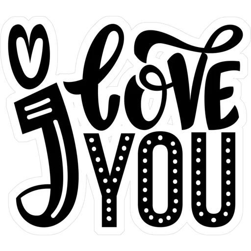 Sticker from the "Love You" sticker pack