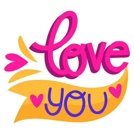 Sticker from the "Love You" sticker pack