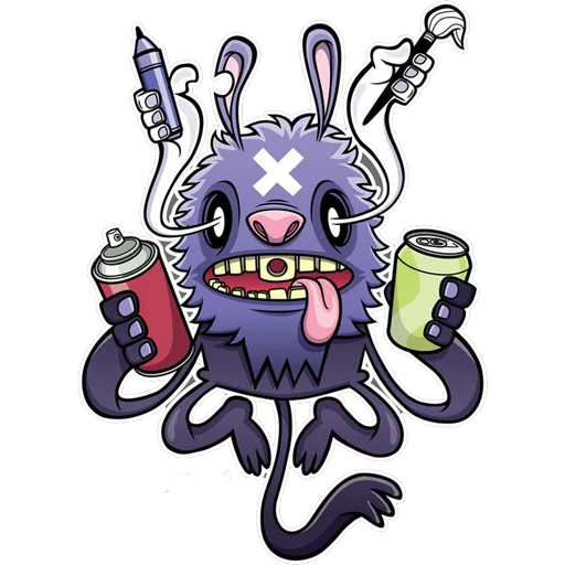 Sticker from the "Monsters" sticker pack