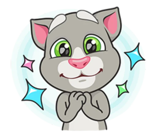 Sticker from the "Talking Tom" sticker pack