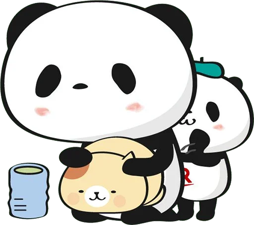 Sticker from the "Little panda" sticker pack