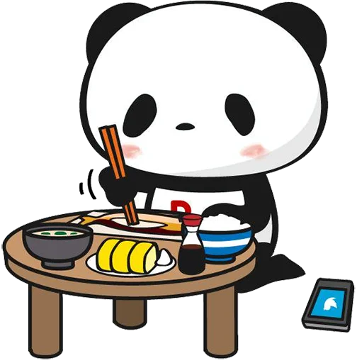 Sticker from the "Little panda" sticker pack