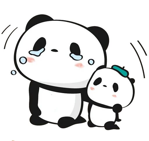 Sticker from the "Little panda" sticker pack