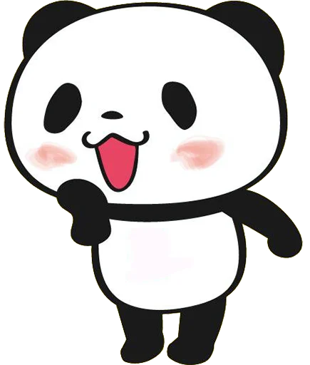 Sticker from the "Little panda" sticker pack