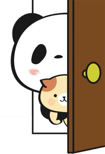 Sticker from the "Little panda" sticker pack