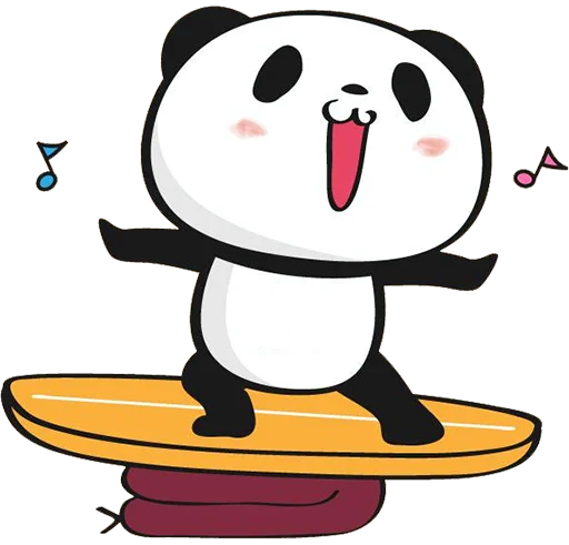 Sticker from the "Little panda" sticker pack