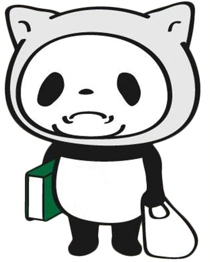 Sticker from the "Little panda" sticker pack