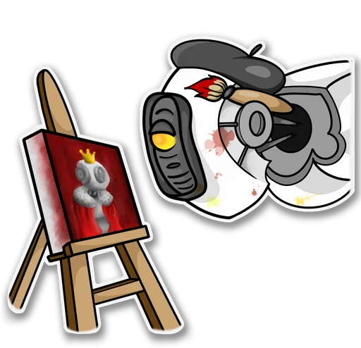 Sticker from the "Glados" sticker pack