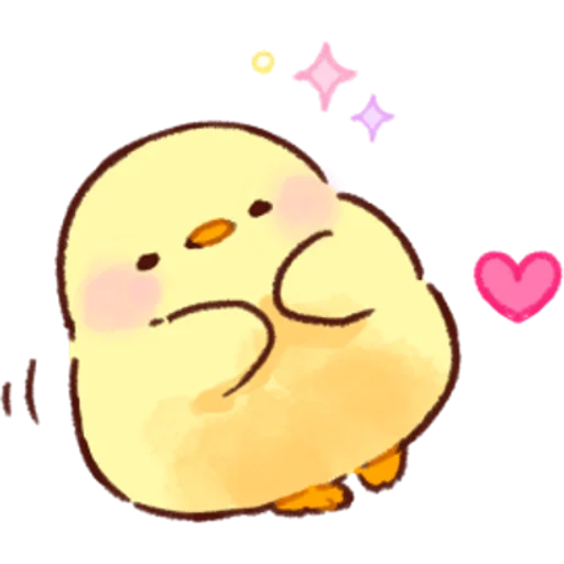 Sticker Soft and Cute Chicks Love